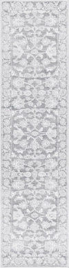 Charleston Elegance Collection Area Rug -  Seaport (Gray) Runner Gray  lifestyle 17