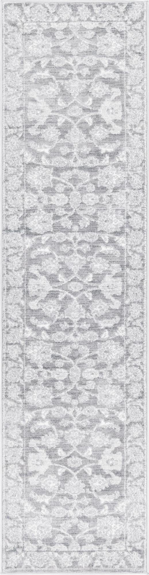 Charleston Elegance Collection Area Rug -  Seaport (Gray) Runner Gray  lifestyle 17