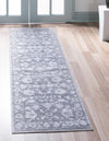 Charleston Elegance Collection Area Rug -  Seaport (Gray) Runner Gray  lifestyle 22