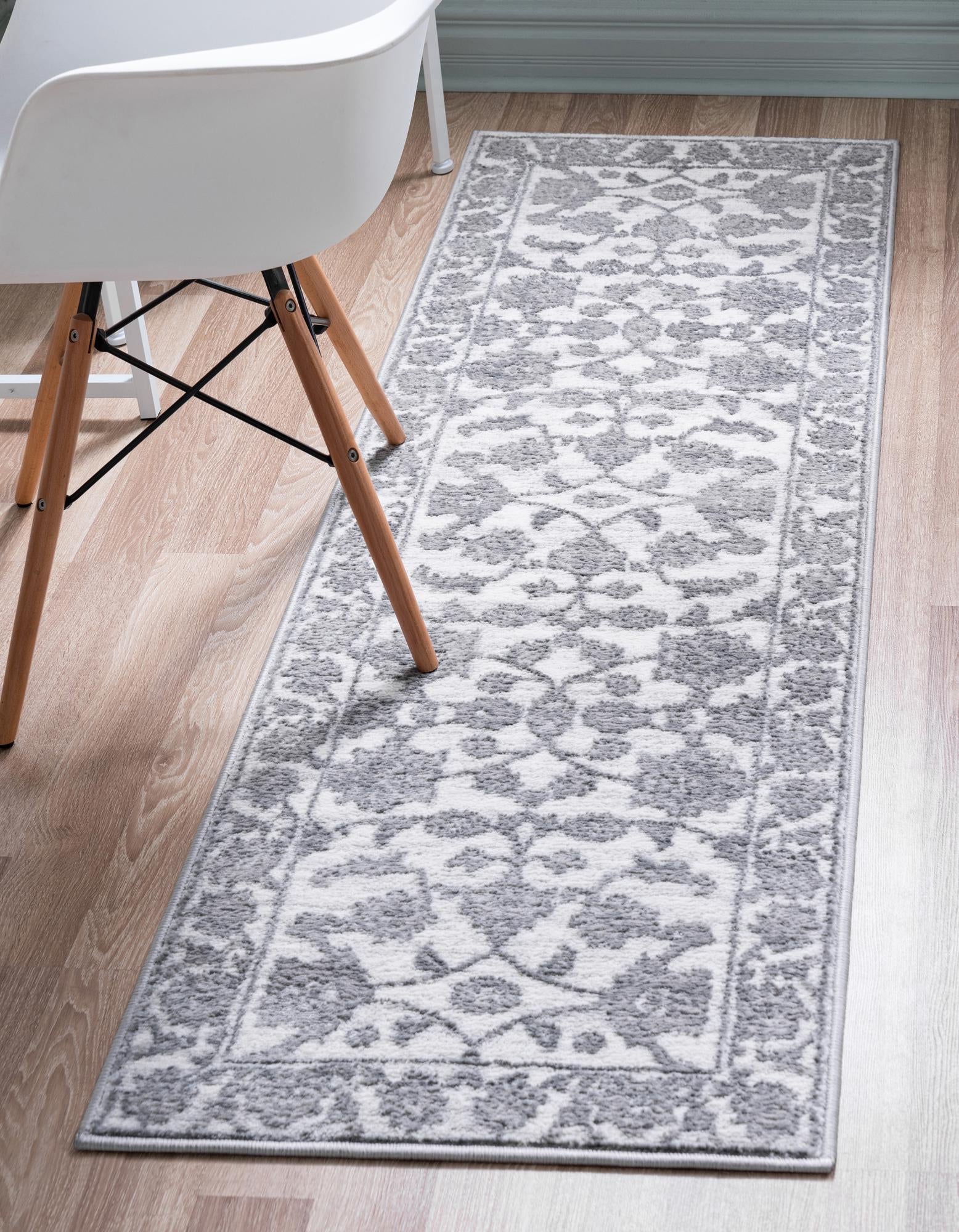 Charleston Elegance Collection Area Rug -  Seaport (white Gray)