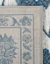 Charleston Elegance Collection Area Rug -  Seaport (White Blue) Runner White Blue  lifestyle 46