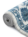 Charleston Elegance Collection Area Rug -  Seaport (White Blue) Runner White Blue  lifestyle 55