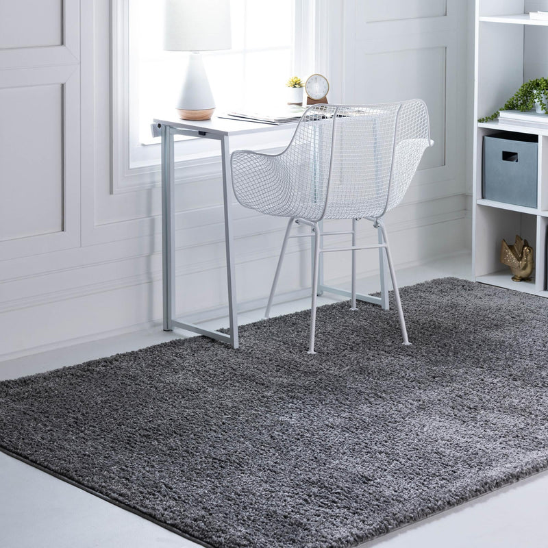 Cozy Comfort Shag Collection Area Rug - Haven (Pebble Gray) Rectangle Pebble Gray  lifestyle 2