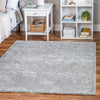 Cozy Comfort Shag Collection Area Rug - Haven (Cloud Gray) Square Cloud Gray  lifestyle 13