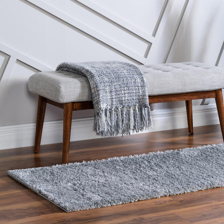 Cozy Comfort Shag Collection Area Rug - Haven (Cloud Gray)