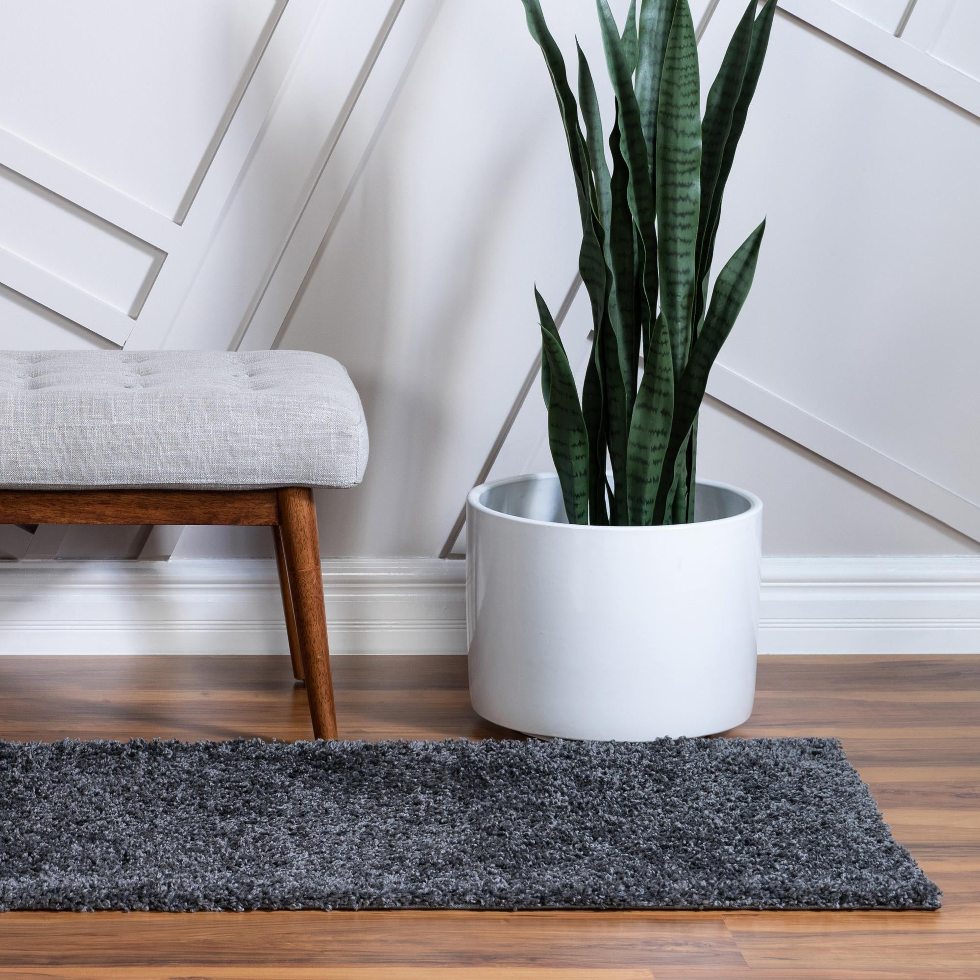 Cozy Comfort Shag Collection Area Rug - Haven (Smoke Gray)