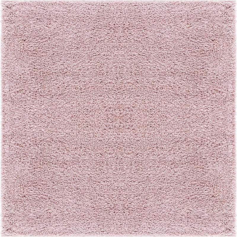 Cozy Comfort Shag Collection Area Rug - Haven (Pink) Square Pink  lifestyle 16