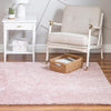 Cozy Comfort Shag Collection Area Rug - Haven (Pink) Square Pink  lifestyle 19