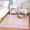 Cozy Comfort Shag Collection Area Rug - Haven (Pink) Square Pink  lifestyle 22