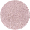 Cozy Comfort Shag Collection Area Rug - Haven (Pink) Round Pink  lifestyle 17