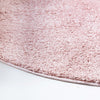 Cozy Comfort Shag Collection Area Rug - Haven (Pink) Round Pink  lifestyle 35