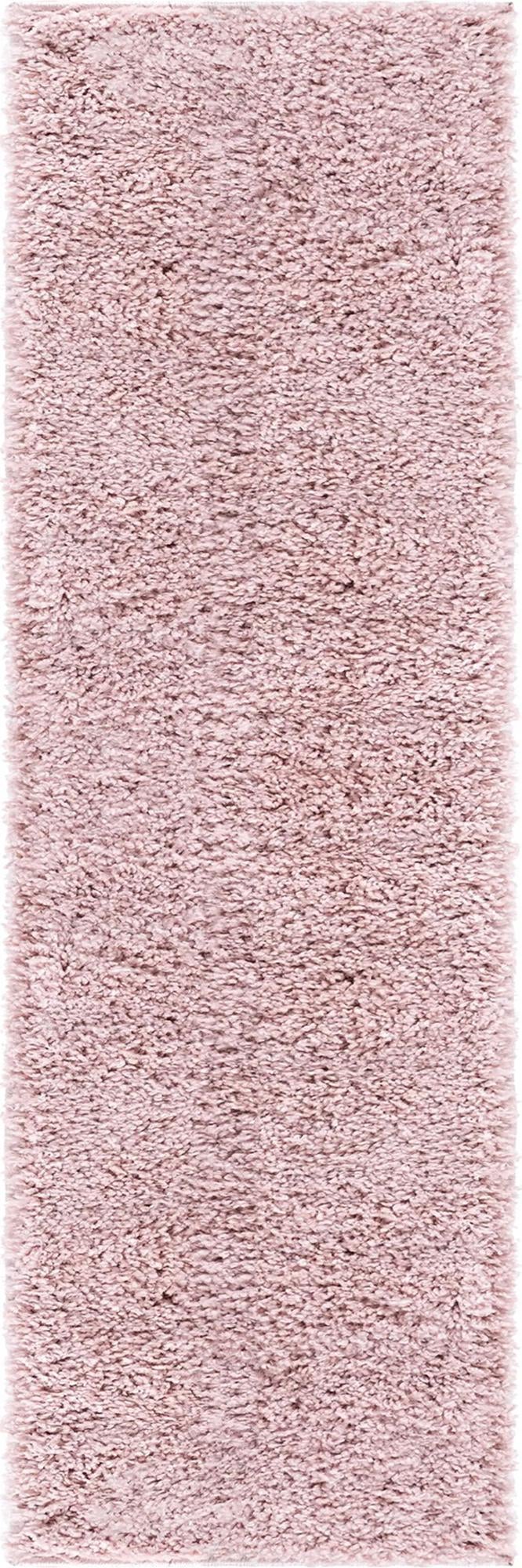 Cozy Comfort Shag Collection Area Rug - Haven (Pink) Runner Pink  lifestyle 18