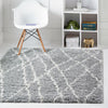 Cozy Haven Shag Collection Area Rug - Serenity (Cloud Gray) Square Cloud Gray  lifestyle 22