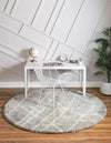 Cozy Haven Shag Collection Area Rug - Serenity (Cloud Gray) Round Cloud Gray  lifestyle 26