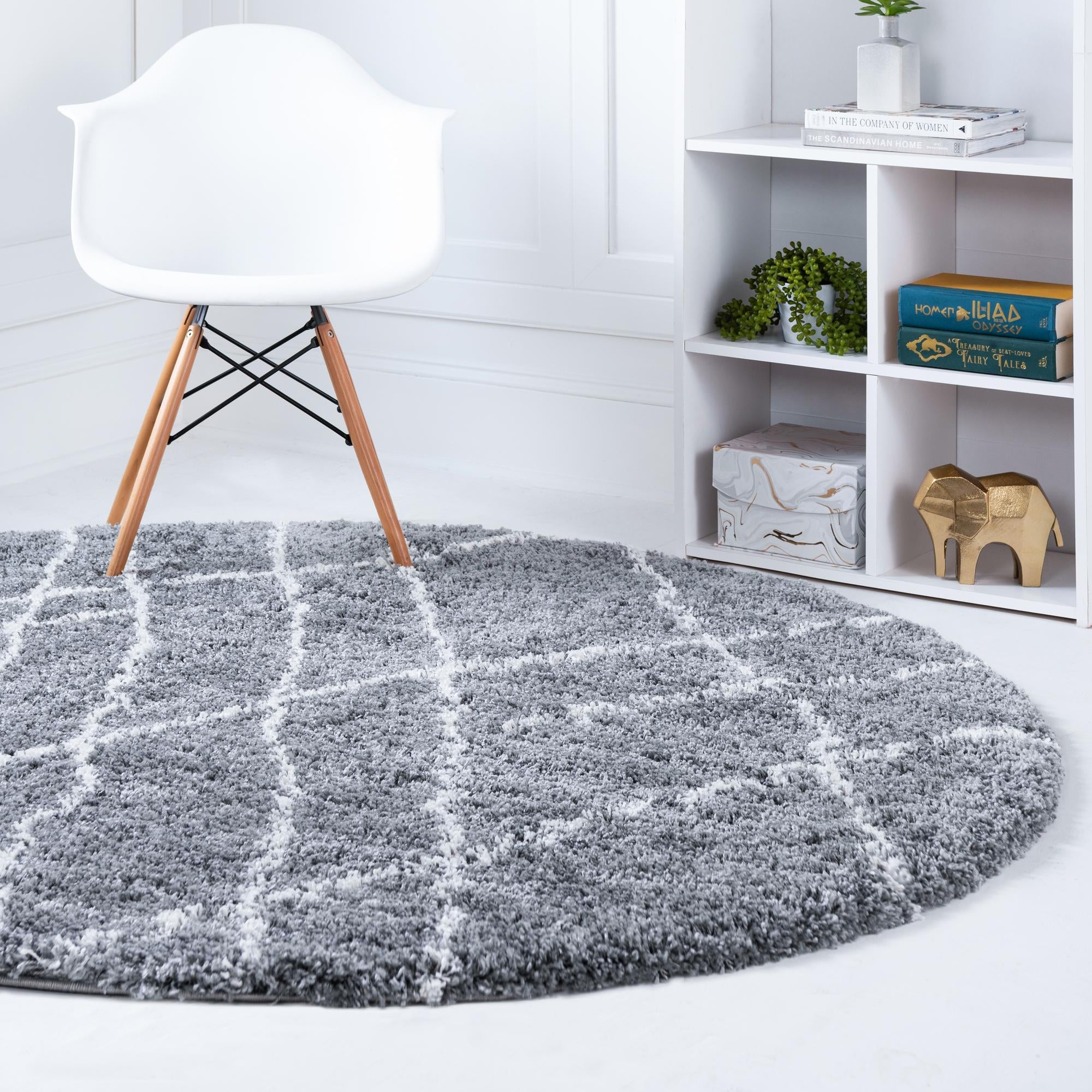 Cozy Haven Shag Collection Area Rug - Serenity (Pebble Gray)