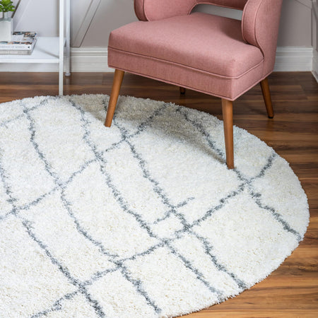 Cozy Haven Shag Collection Area Rug - Serenity (Ivory)