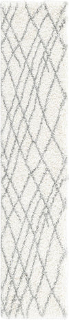 Cozy Haven Shag Collection Area Rug - Serenity (Ivory) Runner Ivory  lifestyle 22