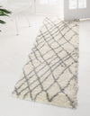 Cozy Haven Shag Collection Area Rug - Serenity (Ivory) Runner Ivory  lifestyle 25