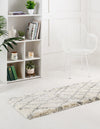 Cozy Haven Shag Collection Area Rug - Serenity (Ivory) Runner Ivory  lifestyle 28