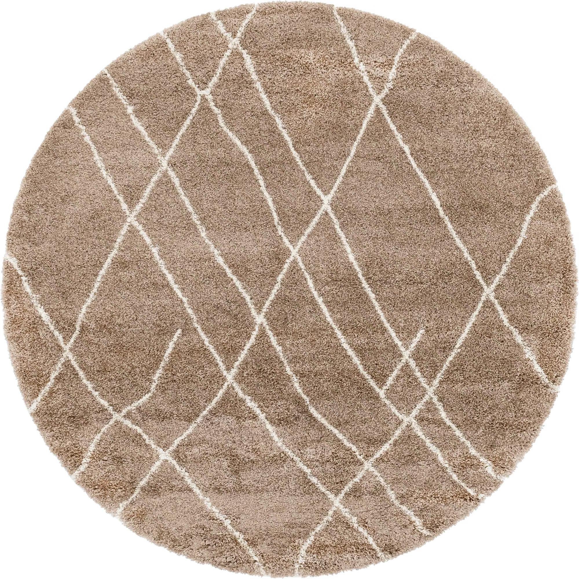 Cozy Haven Shag Collection Area Rug - Serenity (Khaki)