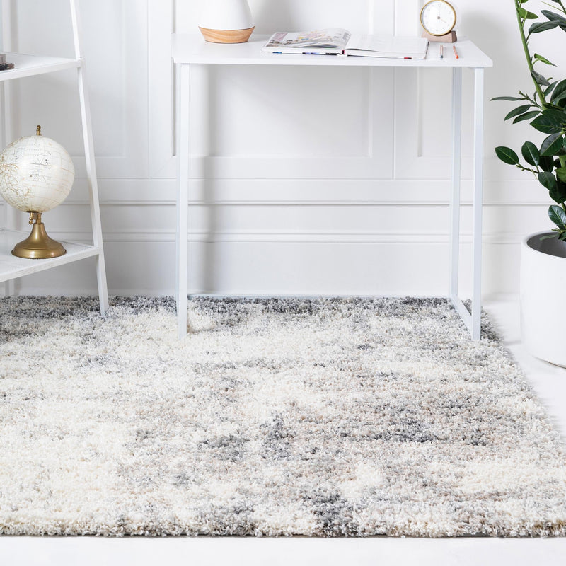 Cozy Haven Shag Collection Area Rug -  Tranquility (Pebble Gray) Square Pebble Gray  lifestyle 19