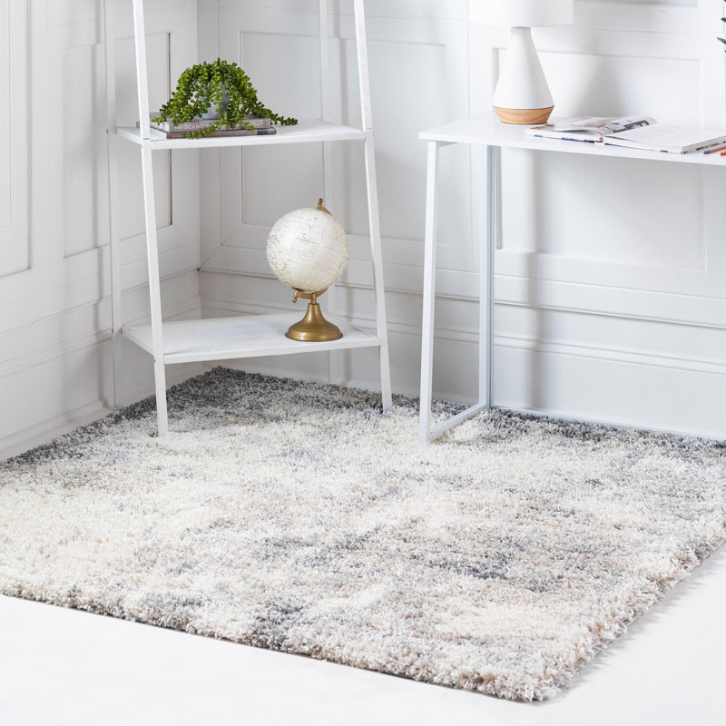 Cozy Haven Shag Collection Area Rug -  Tranquility (Pebble Gray) Square Pebble Gray  lifestyle 25