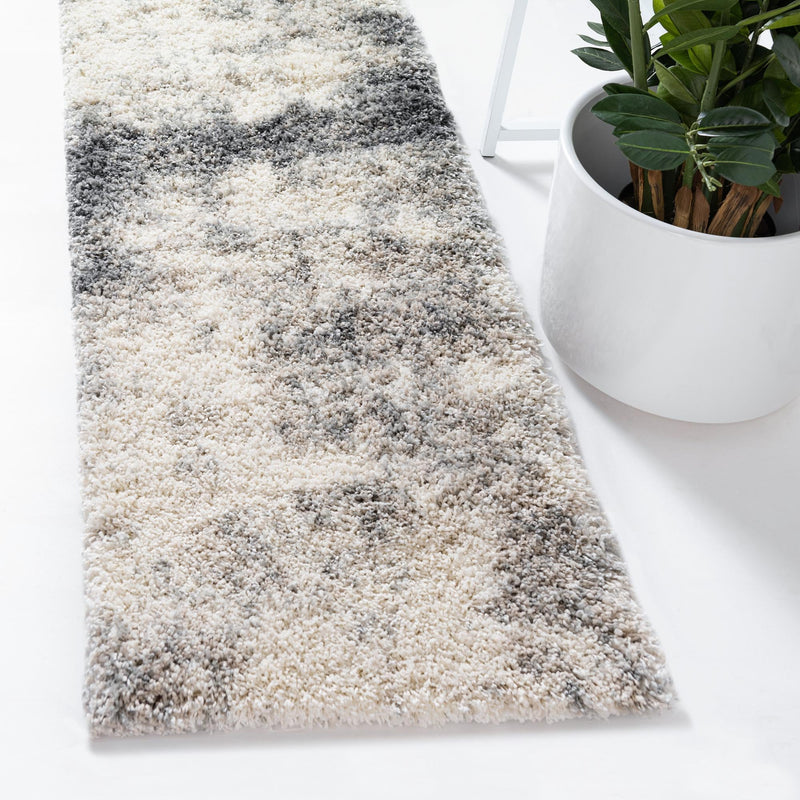 Cozy Haven Shag Collection Area Rug -  Tranquility (Pebble Gray) Runner Pebble Gray  lifestyle 21