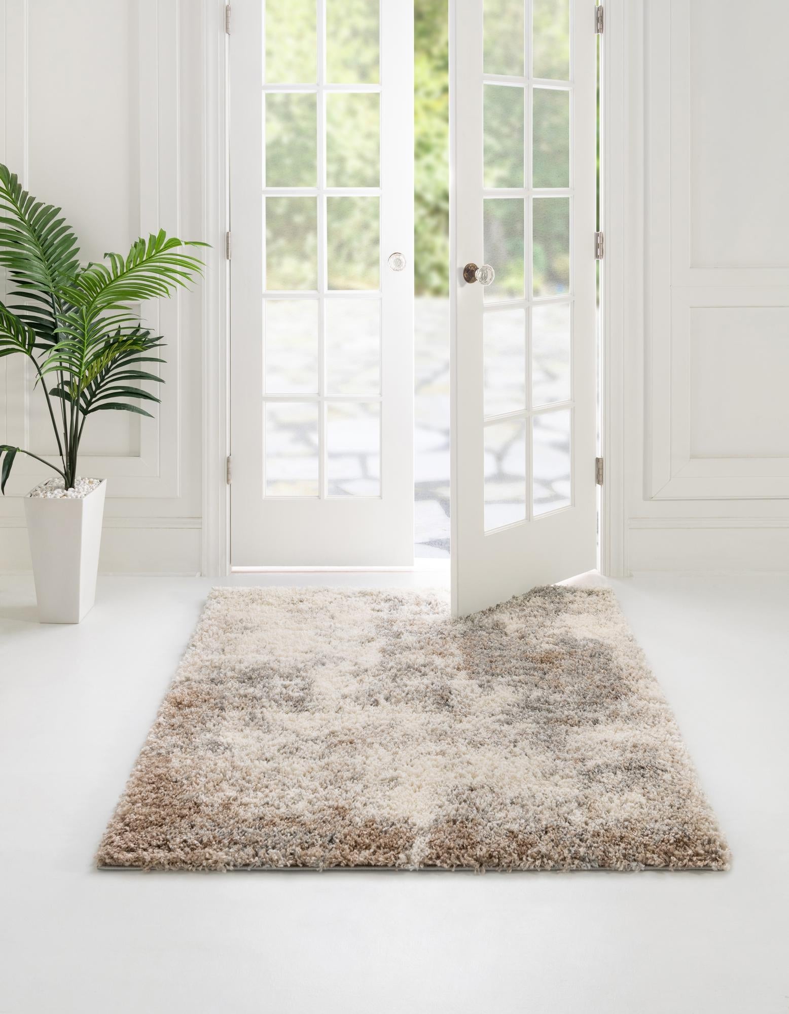 Cozy Haven Shag Collection Area Rug -  Tranquility (Khaki)