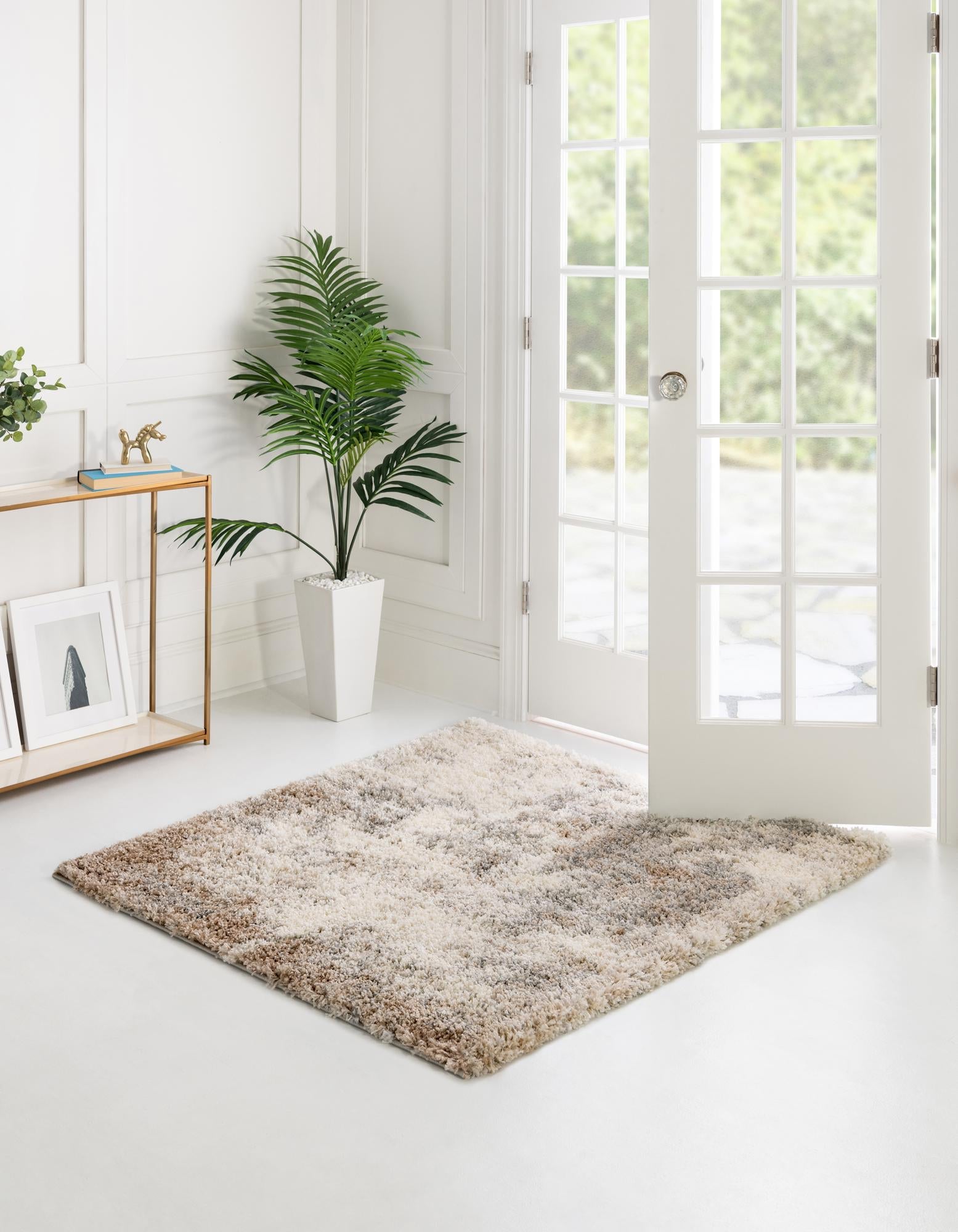 Cozy Haven Shag Collection Area Rug -  Tranquility (Khaki)