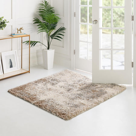 Cozy Haven Shag Collection Area Rug -  Tranquility (Khaki)