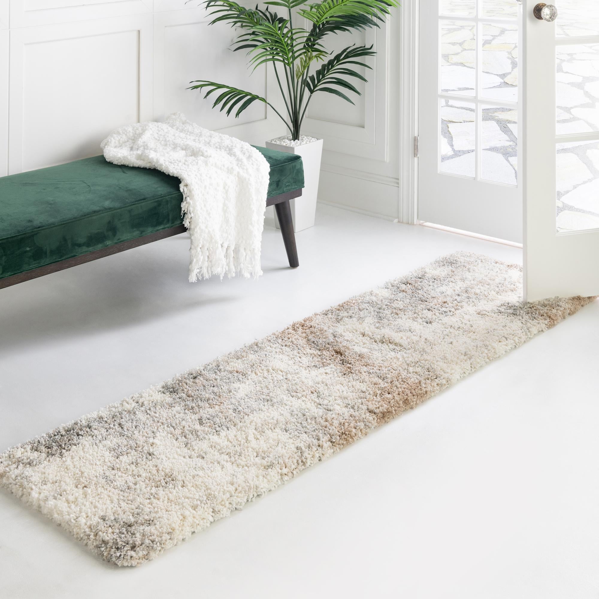 Cozy Haven Shag Collection Area Rug -  Tranquility (Khaki)