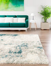 Cozy Haven Shag Collection Area Rug -  Tranquility (Sage Green) Square Sage Green  lifestyle 21