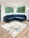 Cozy Haven Shag Collection Area Rug -  Tranquility (Sage Green) Square Sage Green  lifestyle 27