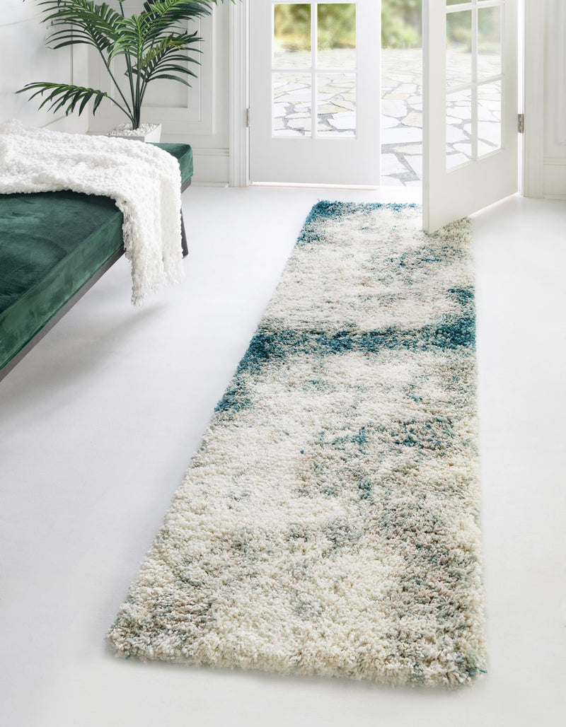 Cozy Haven Shag Collection Area Rug -  Tranquility (Sage Green) Runner Sage Green  lifestyle 19