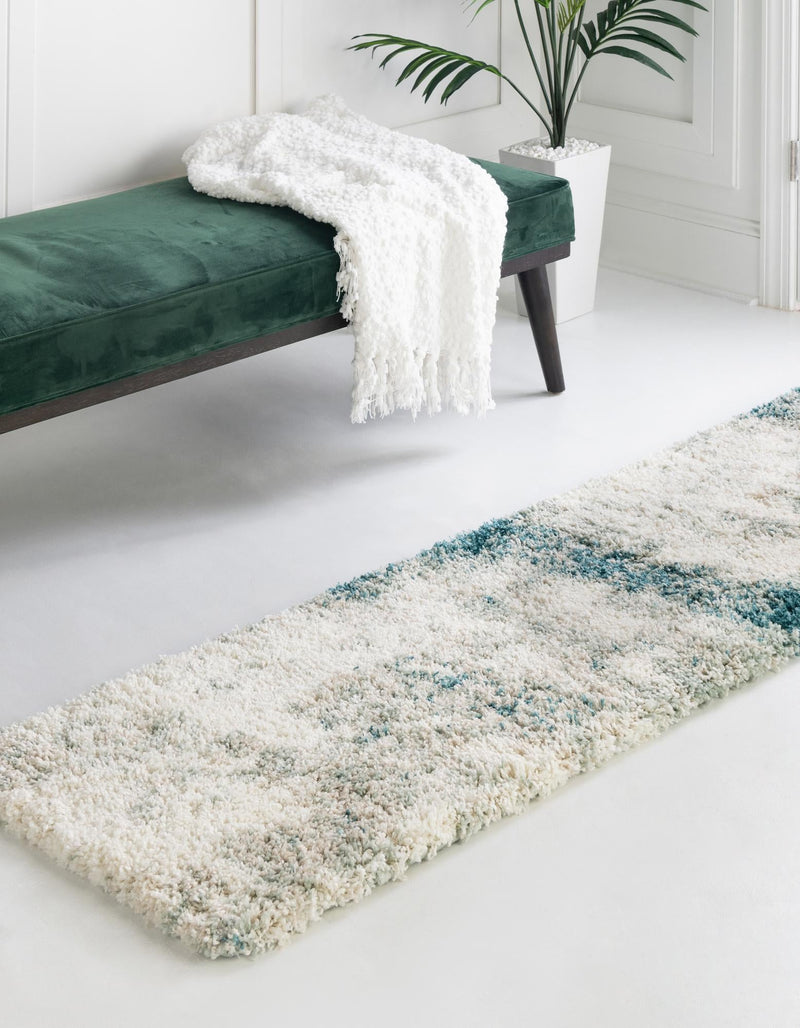 Cozy Haven Shag Collection Area Rug -  Tranquility (Sage Green) Runner Sage Green  lifestyle 21