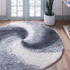 Cozy Haven Shag Collection Area Rug -  Oasis Round Smoke Gray  lifestyle 62