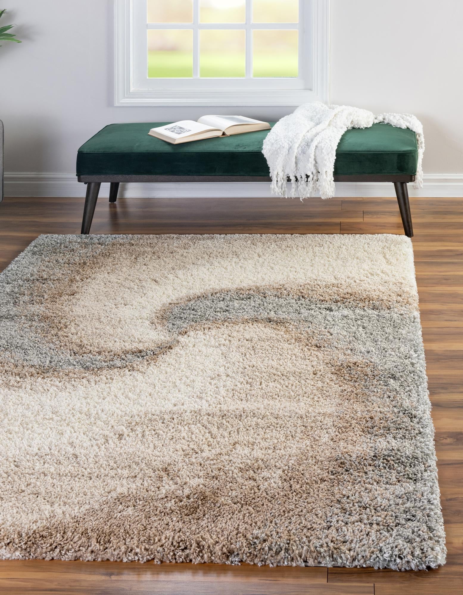 Cozy Haven Shag Collection Area Rug -  Oasis