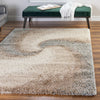 Cozy Haven Shag Collection Area Rug -  Oasis Rectangle Khaki  lifestyle 47