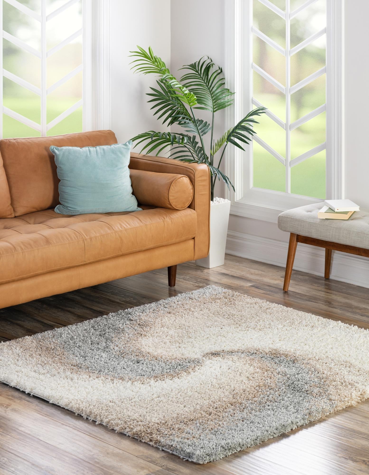 Cozy Haven Shag Collection Area Rug -  Oasis