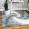 Cozy Haven Shag Collection Area Rug -  Oasis Square Sage Green  lifestyle 77