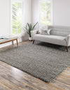 Plush Oasis Collection Area Rug - Serenity (Cloud Gray) Square Cloud Gray  lifestyle 7