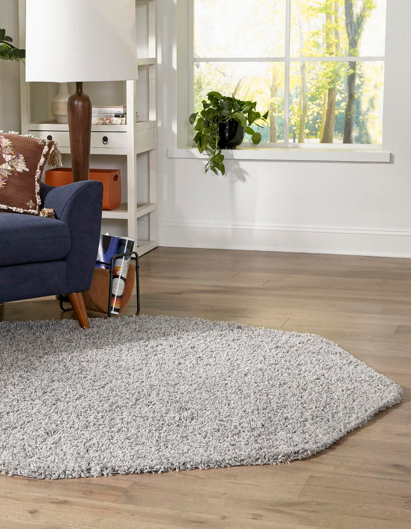 Plush Oasis Collection Area Rug - Serenity (Cloud Gray) Octagon Cloud Gray  lifestyle 6