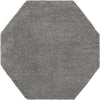 Plush Oasis Collection Area Rug - Serenity (Cloud Gray) Octagon Cloud Gray Main