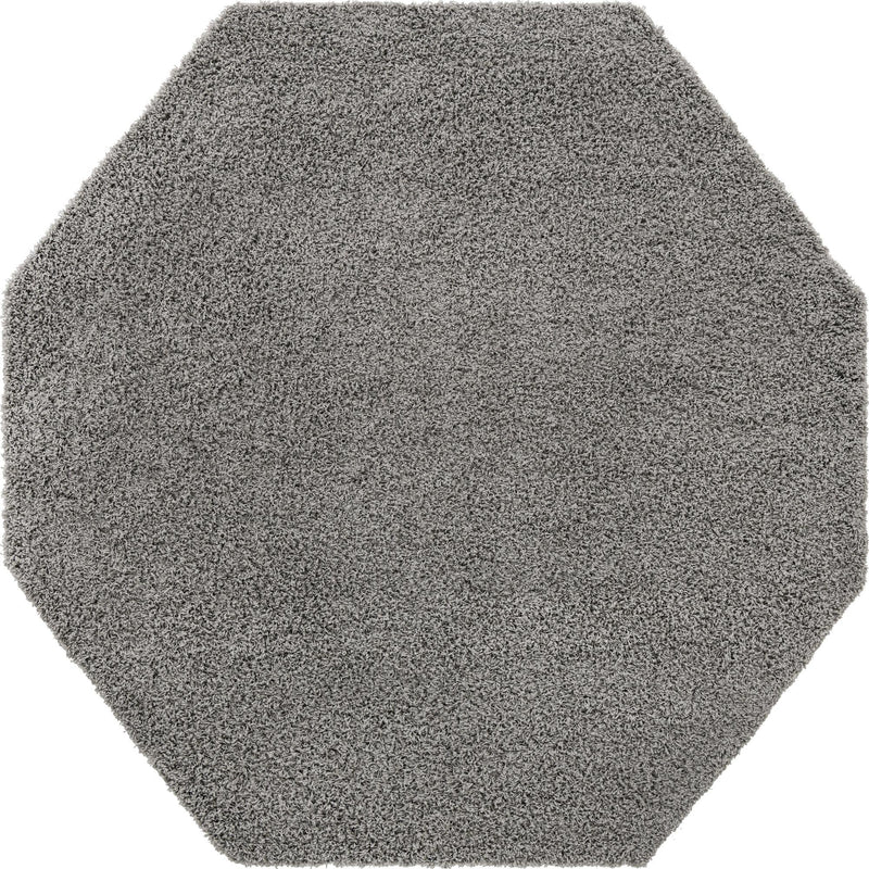 Plush Oasis Collection Area Rug - Serenity (Cloud Gray) Octagon Cloud Gray Main