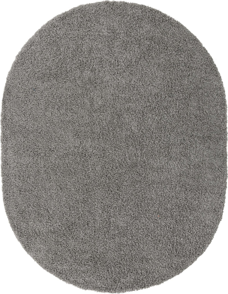 Plush Oasis Collection Area Rug - Serenity (Cloud Gray) Oval Cloud Gray Main