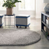 Plush Oasis Collection Area Rug - Serenity (Cloud Gray) Oval Cloud Gray  lifestyle 35