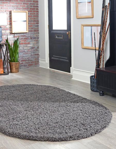 Plush Oasis Collection Area Rug - Serenity (Graphite Gray)