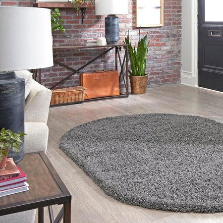 Plush Oasis Collection Area Rug - Serenity (Graphite Gray)