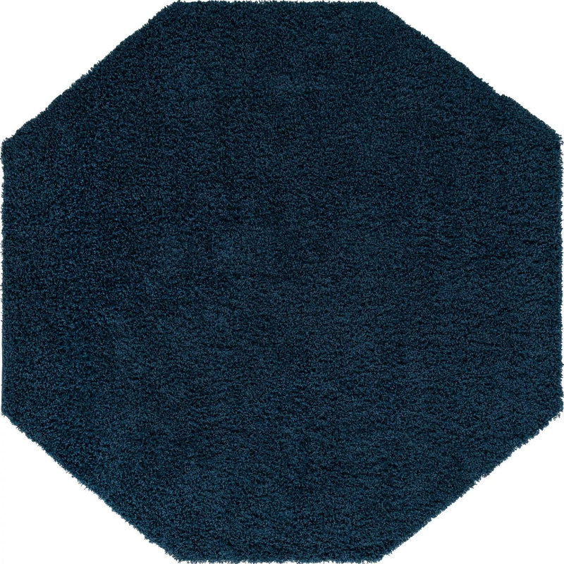 Plush Oasis Collection Area Rug - Serenity (Sapphire Blue) Octagon Sapphire Blue Main