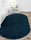 Plush Oasis Collection Area Rug - Serenity (Sapphire Blue) Oval Sapphire Blue  lifestyle 0